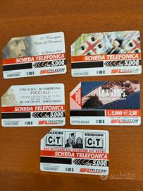  lotto di rare carte telefoniche Telecom 