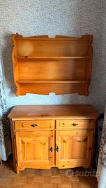 Credenza con Piattaia in Legno Massiccio tirolese