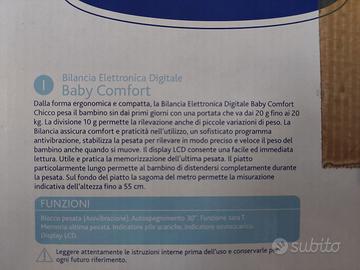 Bilancia Chicco Baby Confort istruzioni 