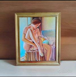 Mio Dipinto Realizzato Olio Su Tela "Ballerina Che