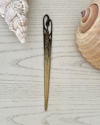 Tagliacarte antico in bronzo in stile Art Nouveau