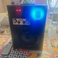 radio cassa bluetooth con luci