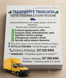 Trasporto e traslochi e sgomberi