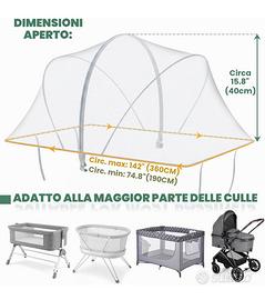 Zanzariera Culla Neonato universale