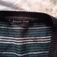 Gilet uomo Xagon Man a righe – scollo a V