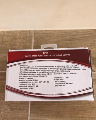Coppia casse audio usb