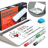 Organizer da scrivania in vetro multifunzione con