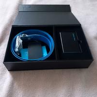 cofanetto nuovo Piquadro:  cintura + portacarte