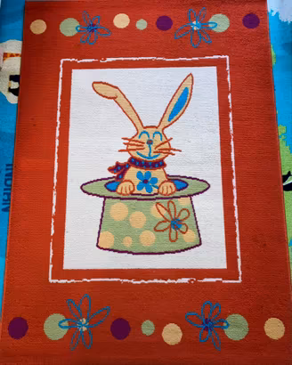 Tappeto per bambini arancione