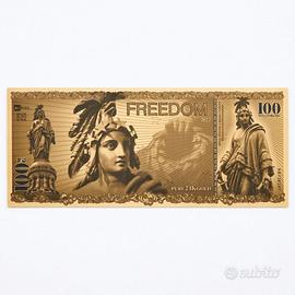Banconota oro 24 carati 100 mg Freedom