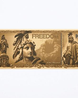 Banconota oro 24 carati 100 mg Freedom