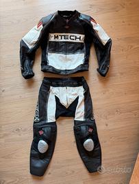Tuta da moto divisibile in vera pelle MTECH TG54