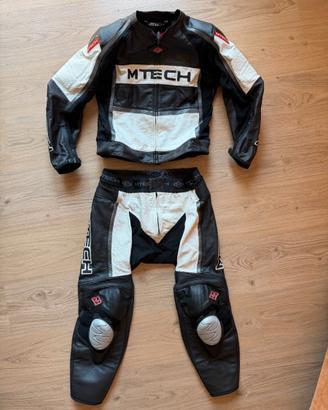 Tuta da moto divisibile in vera pelle MTECH TG54