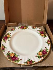 SET 4 PIATTI 27 cm ROYAL ALBERT OLD COUNTRY ROSES