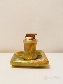 Set da fumo Vintage anni '70 in Onice Verde