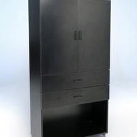 Mobile Armadio Multiuso Nero su Ruote