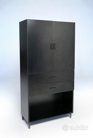 Mobile Armadio Multiuso Nero su Ruote