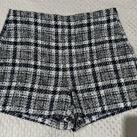 Pantaloncini shorts blu quadri Zara