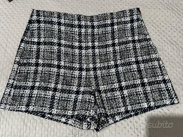 Pantaloncini shorts blu quadri Zara