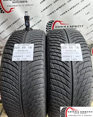 2 PNEUMATICI 225/55 R18 MICHELIN INVERNALI 75%