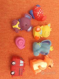 Giochi bimbi set animaletti macchina gommosi