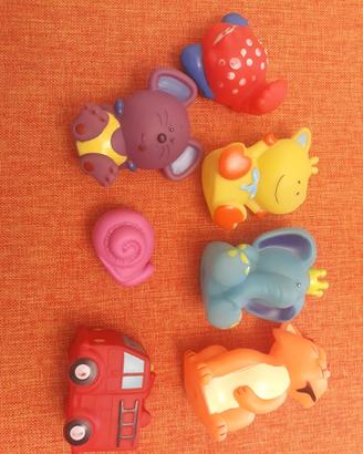 Giochi bimbi set animaletti macchina gommosi