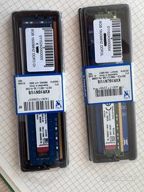 RAM DDR3 8Gb (2 banchi) tot 16Gb 1600Mhz nuove
