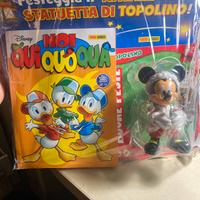 Fumetto Noi Qui Quo Qua Con Statua Topolino