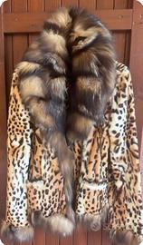 Pelliccia ocelot collo volpe nuova