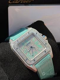 Cartier santos 100 misura L color tiffany