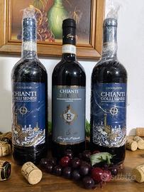 3 bottiglie di vino Chianti ,