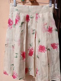 Gonna seta made Italy Turqoise