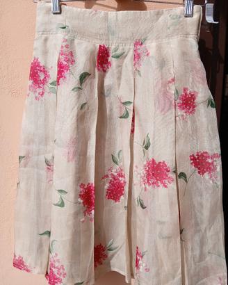 Gonna seta made Italy Turqoise