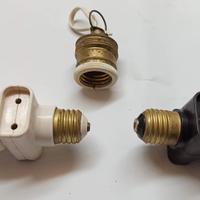 Tre portalampade Vintage E27 adattatore vecchio