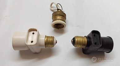 Tre portalampade Vintage E27 adattatore vecchio