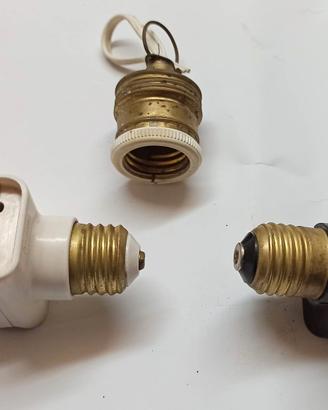 Tre portalampade Vintage E27 adattatore vecchio