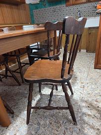 Tavolo cucina 130x75 con 6 sedie country