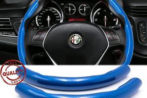 COPRIVOLANTE per ALFA ROMEO in FIBRA CARBONIO Blu