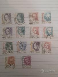 francobolli italiani serie figure femminili 