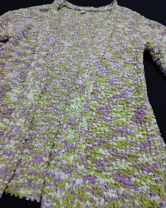 Maglione Tricot Cardigan Lungo Maglia Donna S