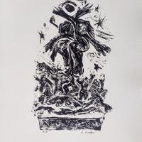 serigrafia si carta di P. Curti