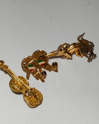 Set 5 Spille Vintage Oro – Mascotte Italia '90 e D