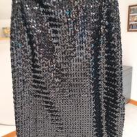 completo  donna. gonna e maglia paillettes.