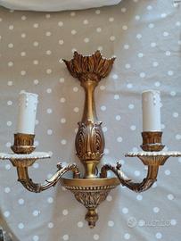 Coppia applique in bronzo