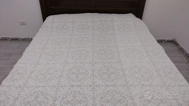 Copriletto matrimoniale ad uncinetto 100% cotone