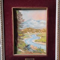 quadrino di L. Gobain, con velluto rosso 