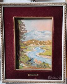 quadrino di L. Gobain, con velluto rosso 