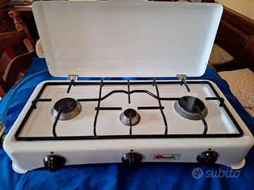 Fornello a gas 3 fuochi Parker smaltato