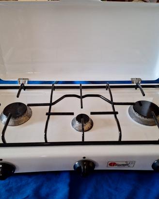Fornello a gas 3 fuochi Parker smaltato