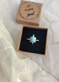 Anello Tartaruga con Larimar 